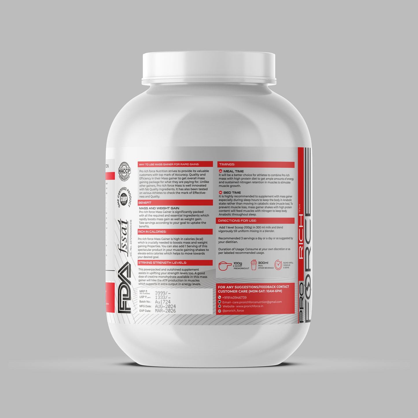 PRORICH ACTIVE MASS GAINER
